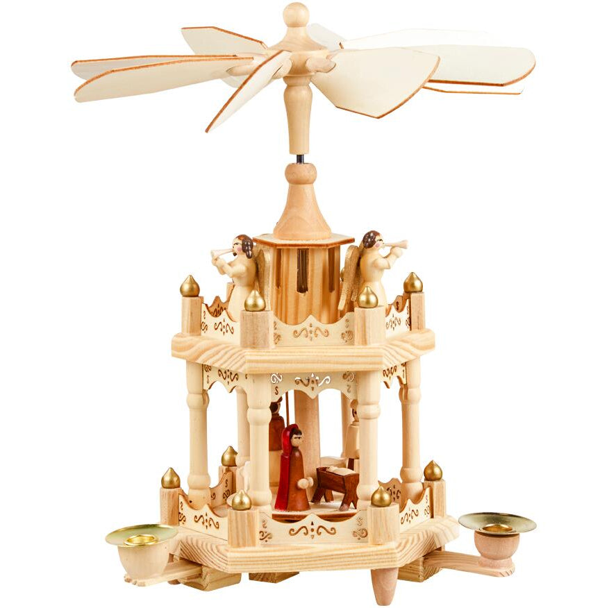 Julepyramide i 2 plan, H28 cm. – Træ
